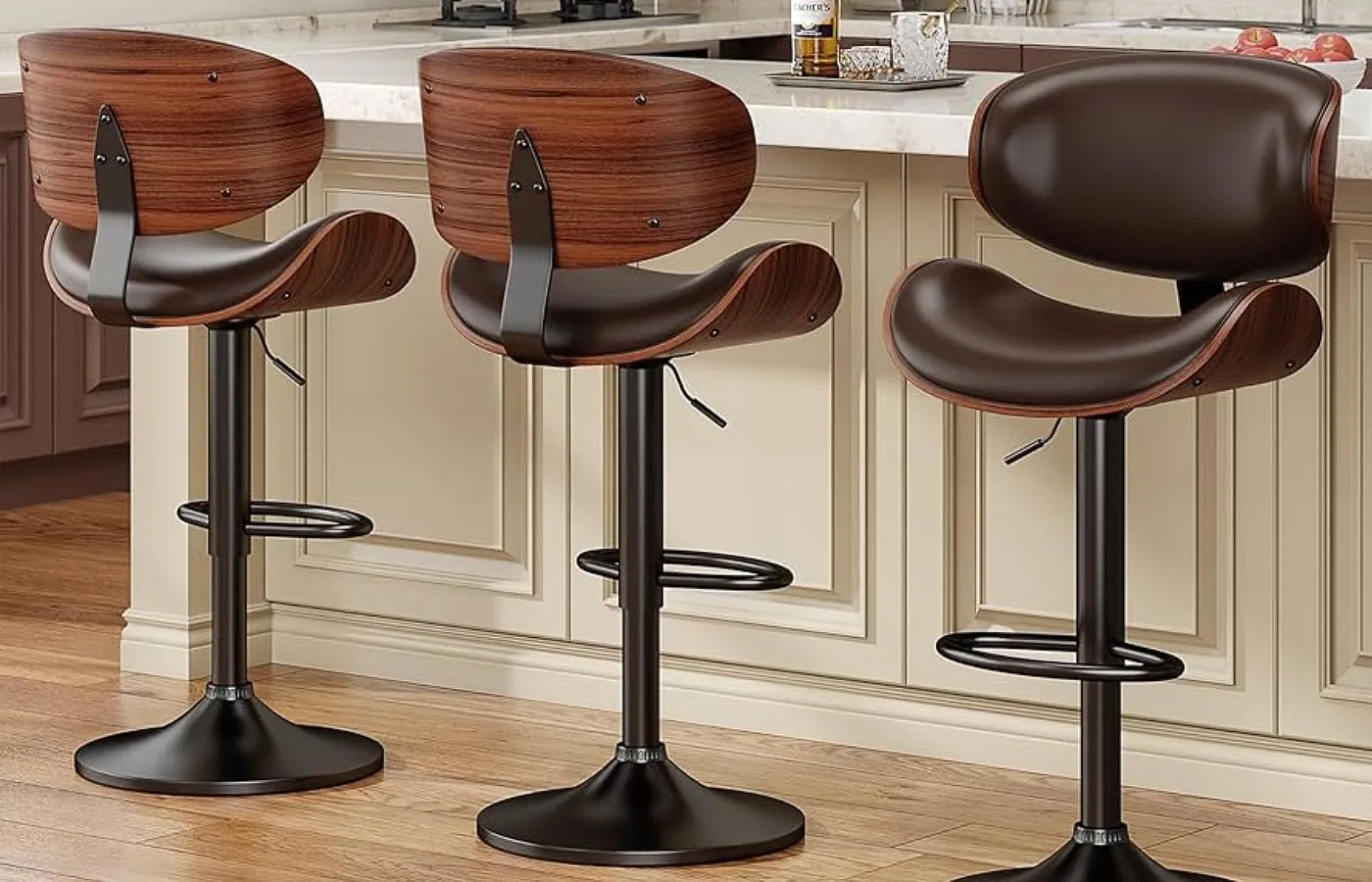 Hotel Restaurant Leather Bar Stool: Customizable Options for Branded Interiors Hotel Restaurant Leather Bar Stool: Customizable Options for Branded Interiors